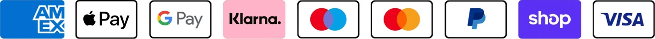 Zahlungsarten: American Express, Apple Pay, Google Pay, Klarna, Mastercard, Shop Pay, TWINT, UnionPay, Visa